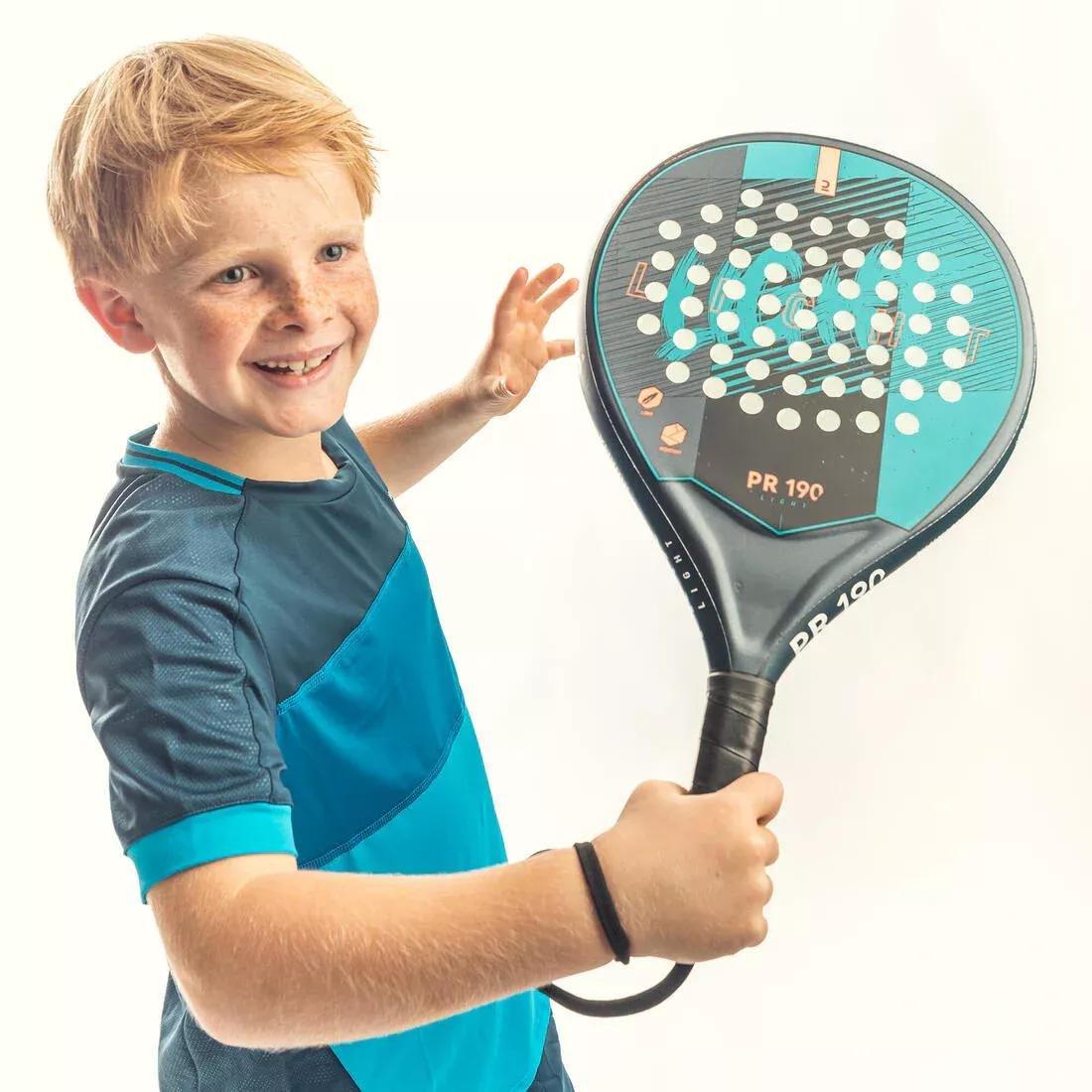 PETROL BLUE Kids' Padel Racket PR 190, No Color, large image number 8