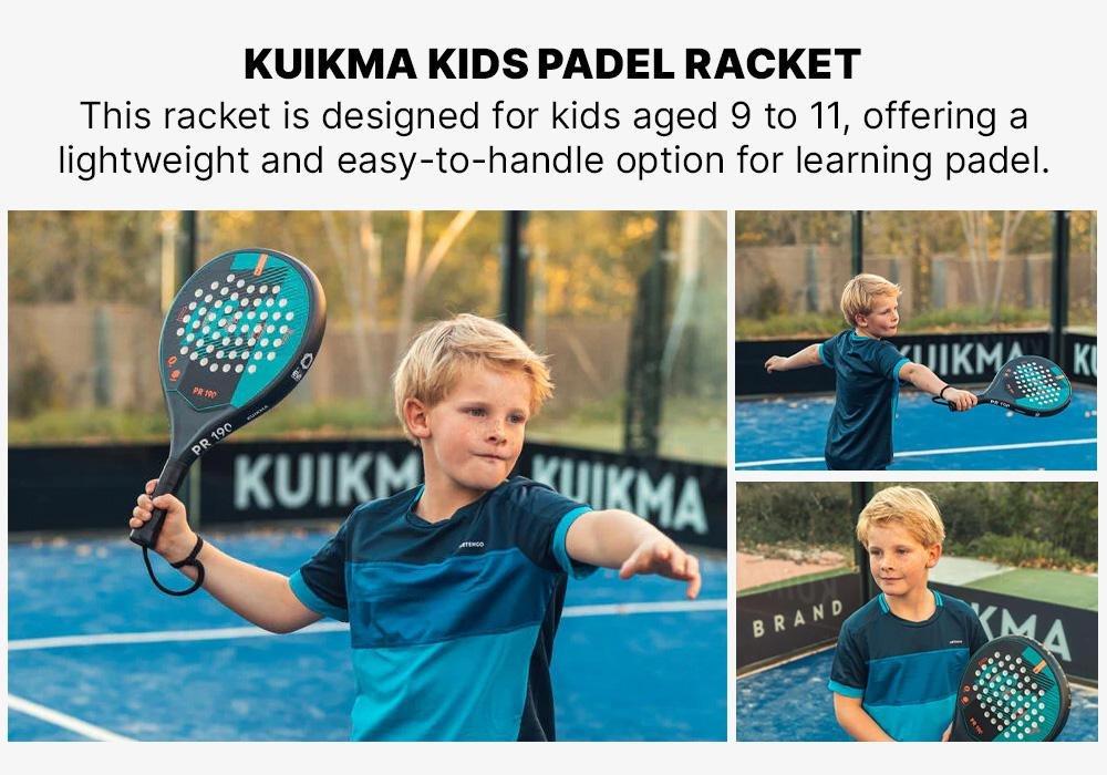 PETROL BLUE Kids' Padel Racket PR 190, No Color, medium