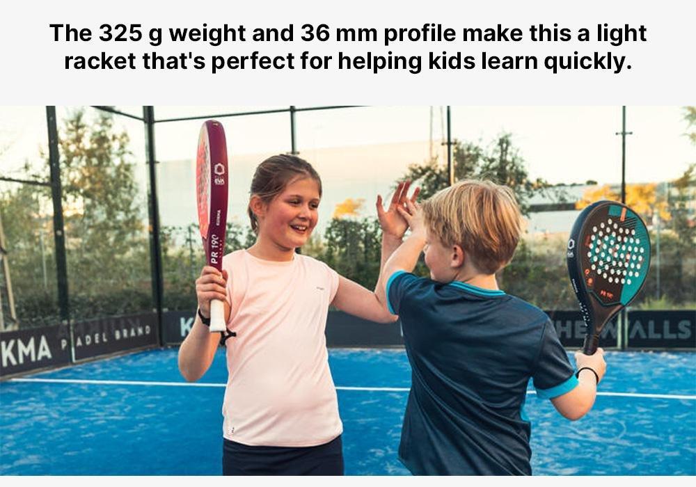 PETROL BLUE Kids' Padel Racket PR 190, No Color, large image number 19