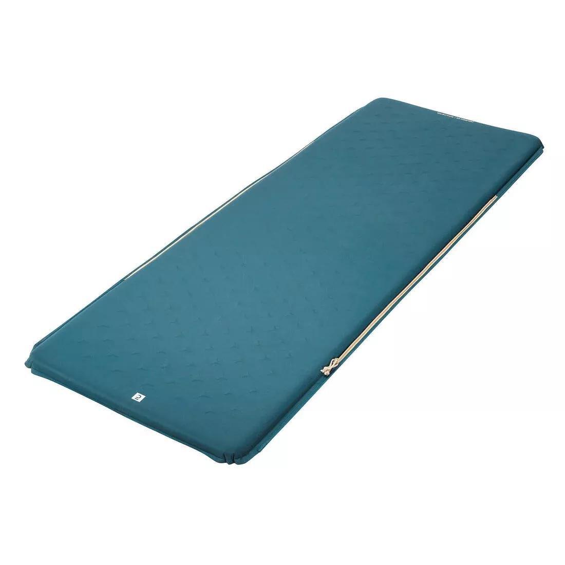 Self-Inflating Camping Mattress Comfort 1 Person, Dark Petrol Blue, No Color, large image number 0