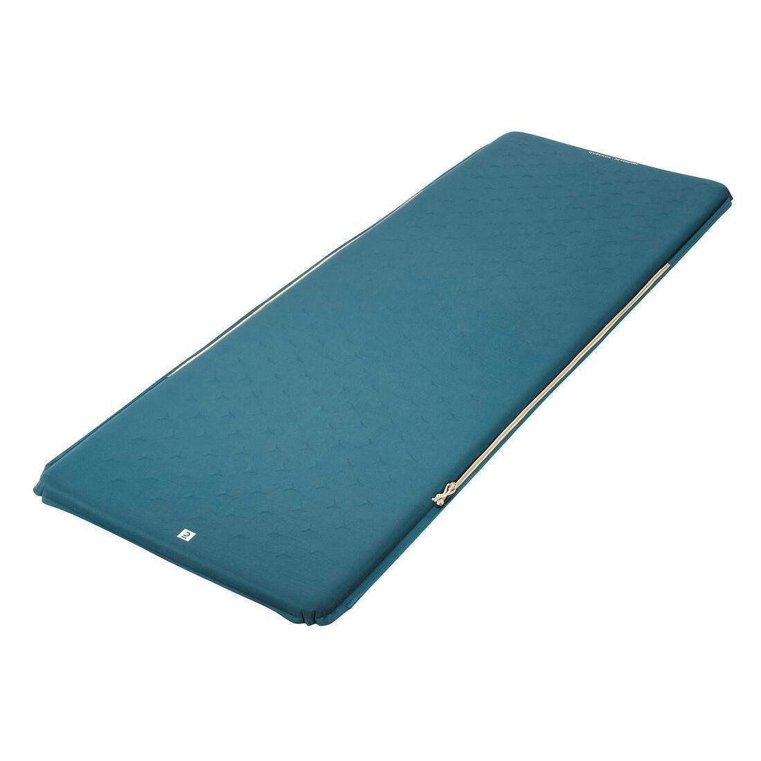 Self-Inflating Camping Mattress Comfort 1 Person, Dark Petrol Blue, No Color, large image number 1