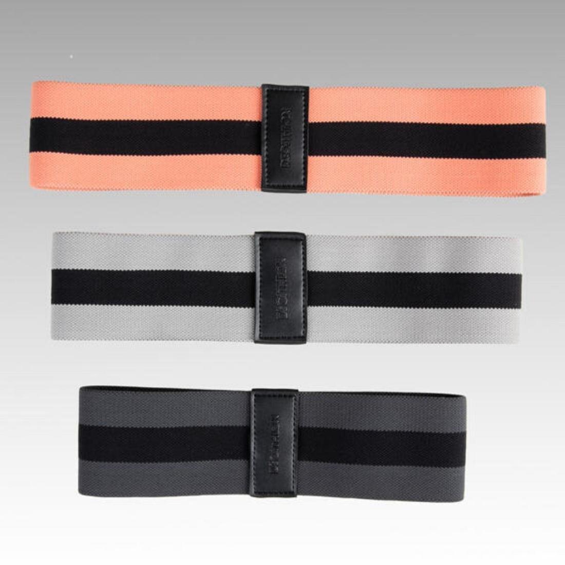 Strength Training Resistance Band Glute Band, Hard, Graphite, No Color, large image number 9