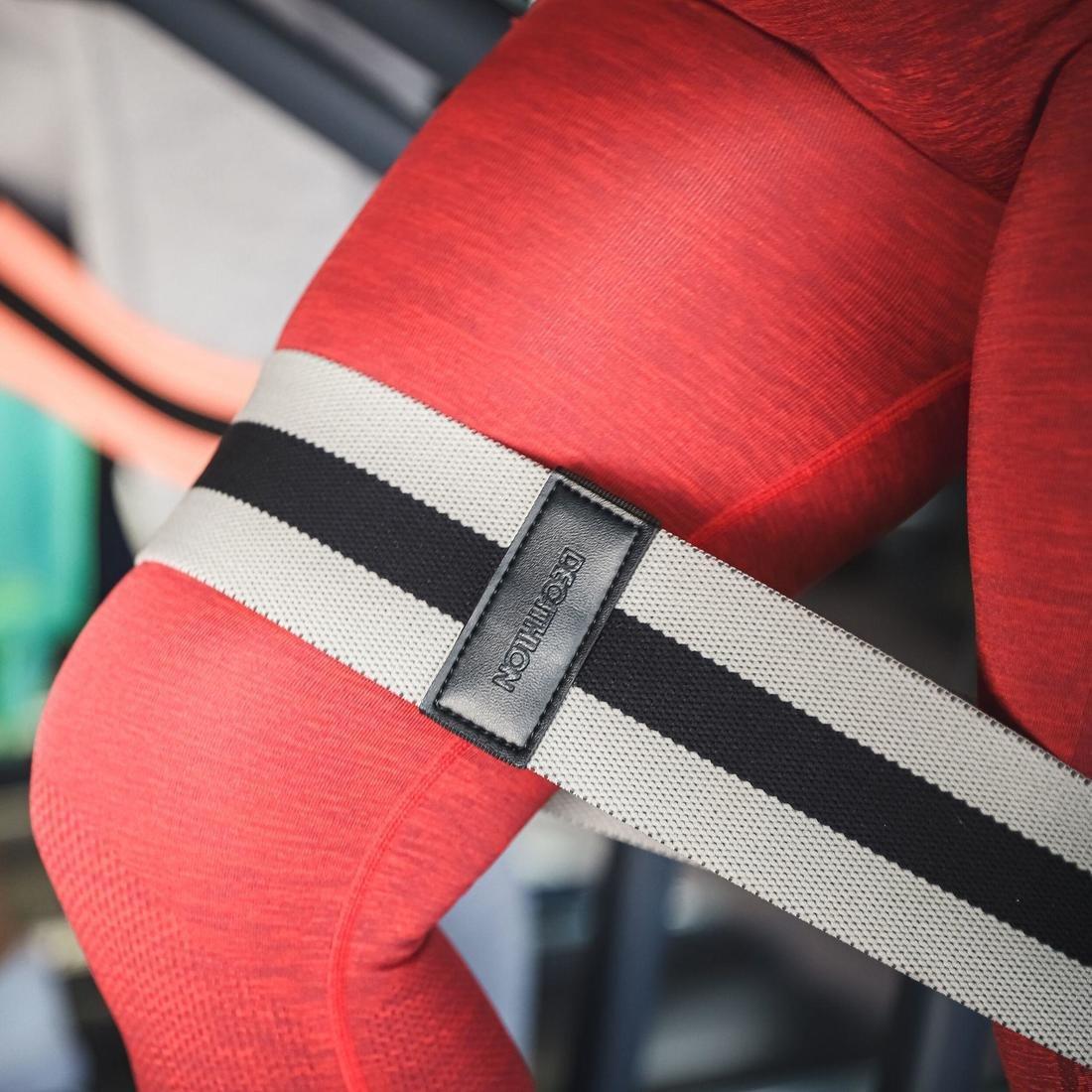 Strength Training Resistance Band Glute Band, Hard, Graphite, No Color, large image number 13