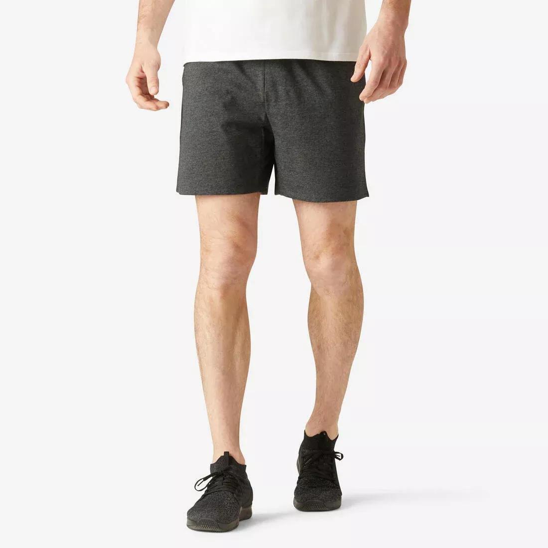 GREY Men's Fitness Shorts 100, , large image number 1