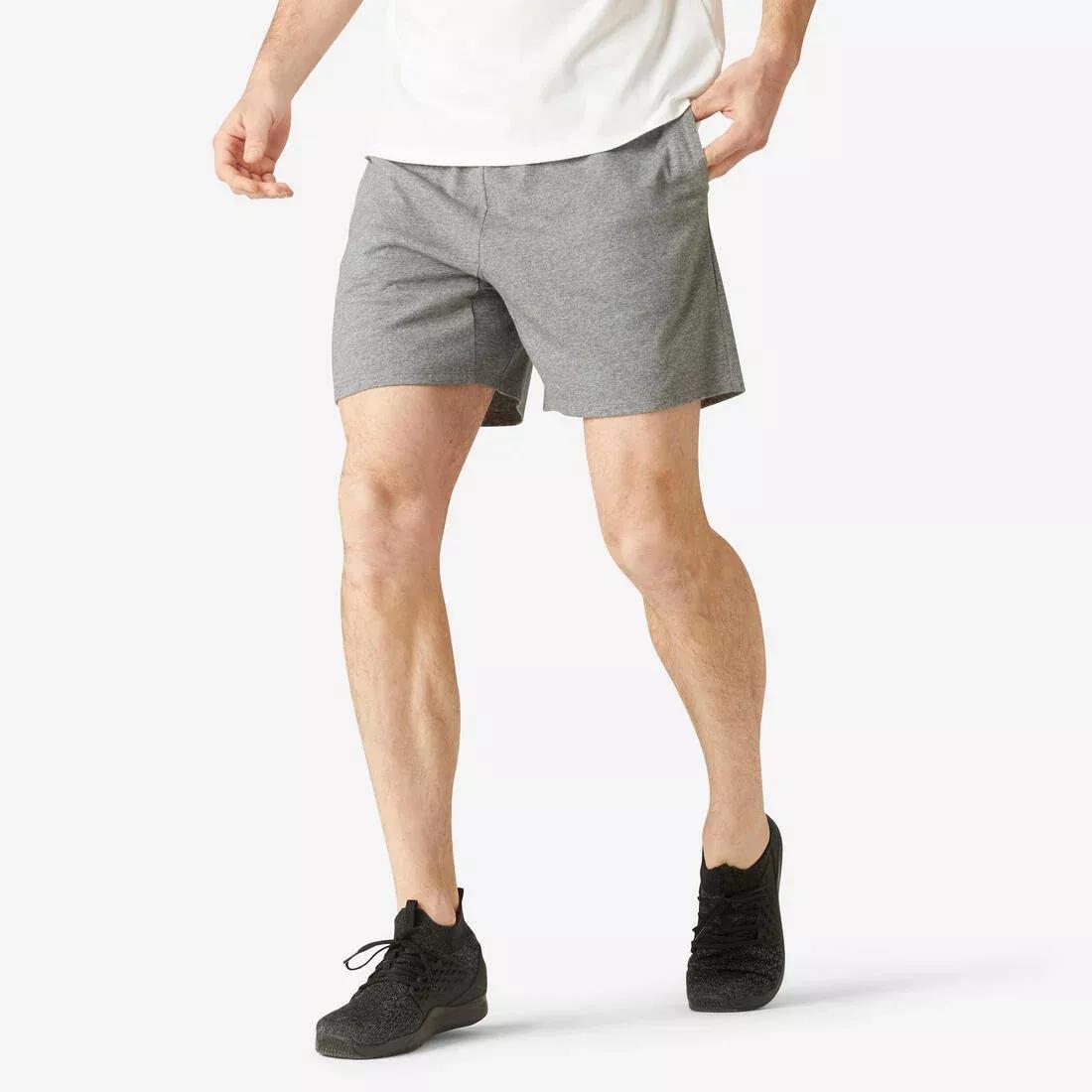 DOMYOS - Men's Fitness Shorts 100, BLACK