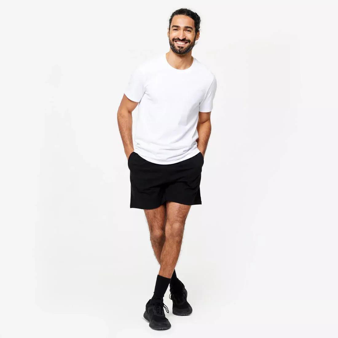 DOMYOS - Men's Fitness Shorts 100, BLACK