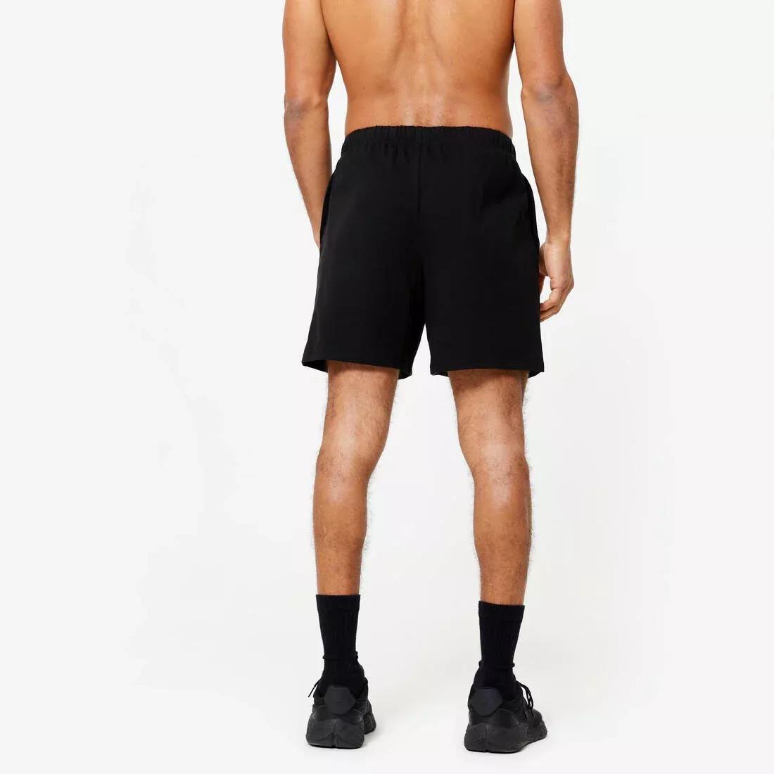 DOMYOS - Men's Fitness Shorts 100, BLACK