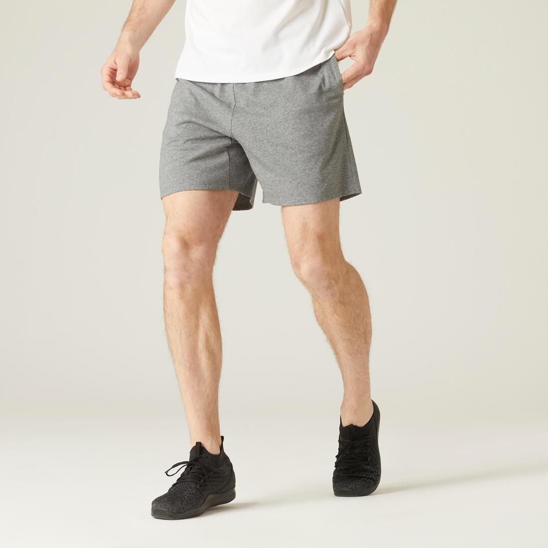 DOMYOS - Men's Fitness Shorts 100, GREY