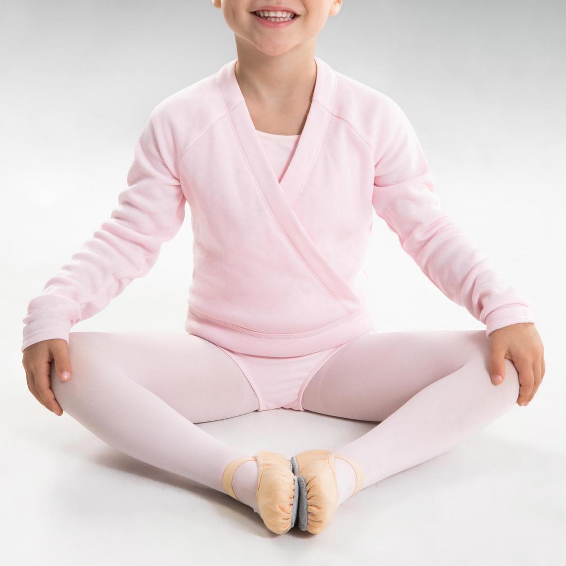 Ballet Full Sole Demi-Pointe Canvas Shoes, Bisque, No Color, large image number 6