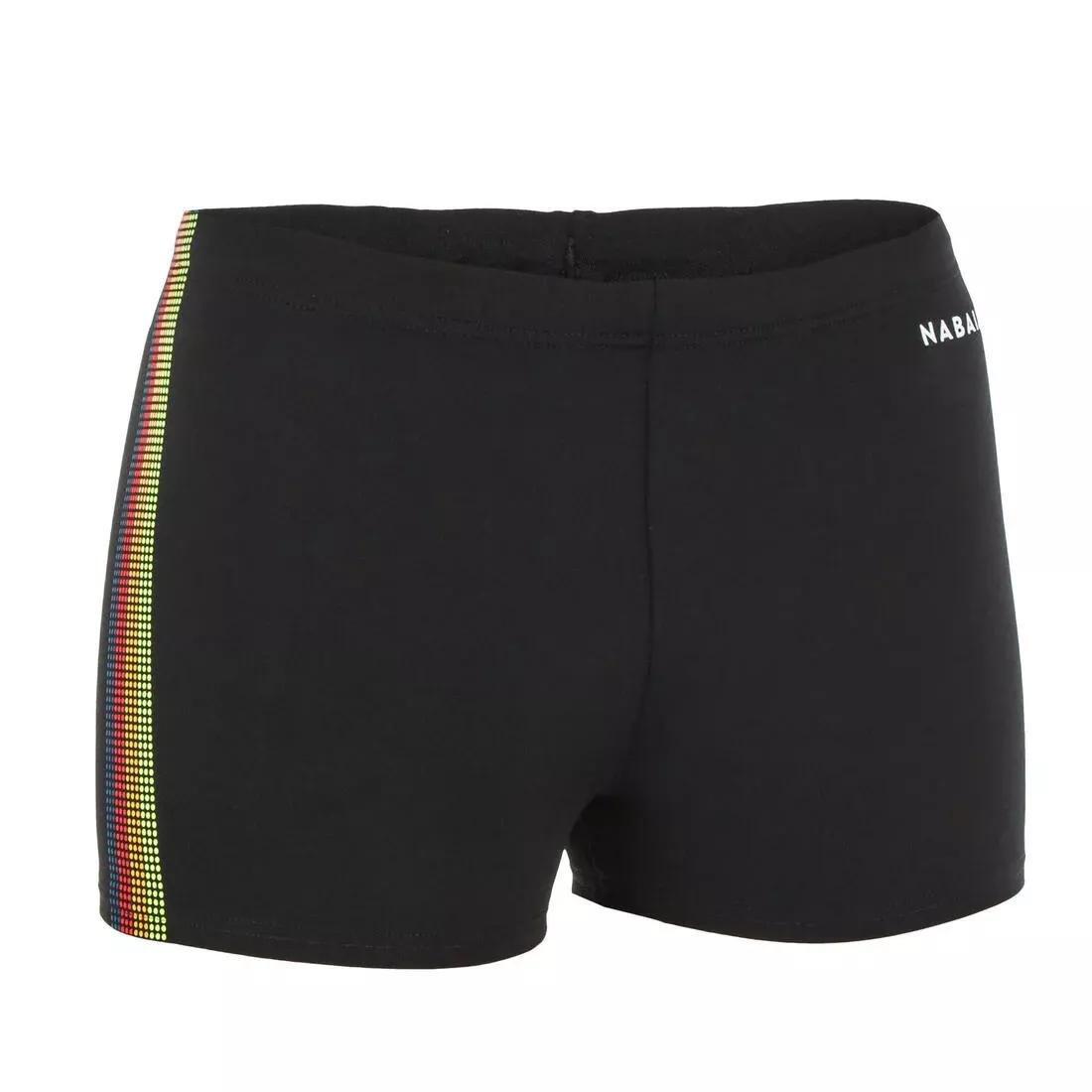Boys Fitib Swimming Boxer Shorts, Black, , large image number 0