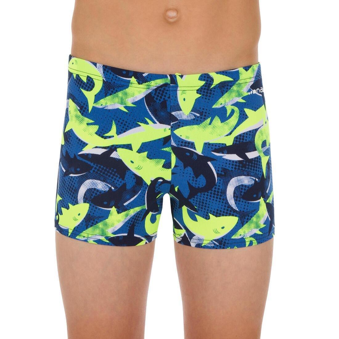 Kids Boys Fitib Swimming Boxer Shorts - All City, Navy, , large image number 0