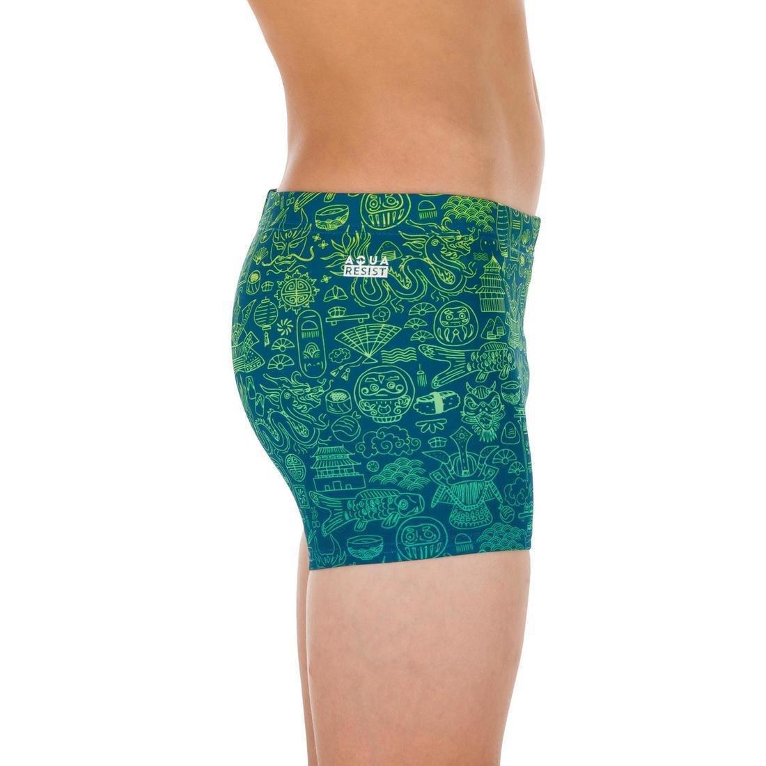 Kids Boys Fitib Swimming Boxer Shorts - All City, Navy, No Color, large image number 5