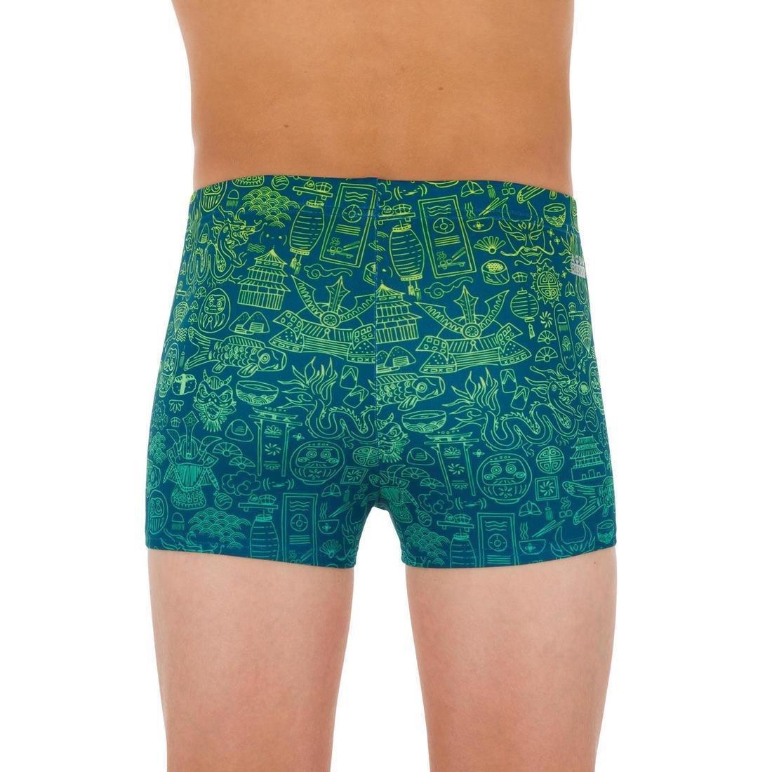 Kids Boys Fitib Swimming Boxer Shorts - All City, Navy, , large image number 6