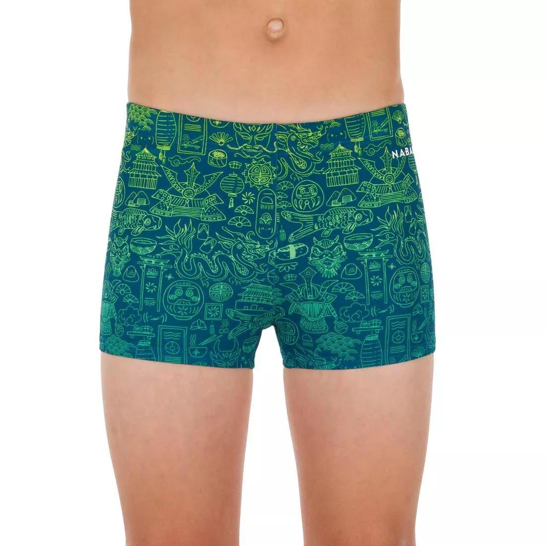 Kids Boys Fitib Swimming Boxer Shorts - All City, Navy, , large image number 7