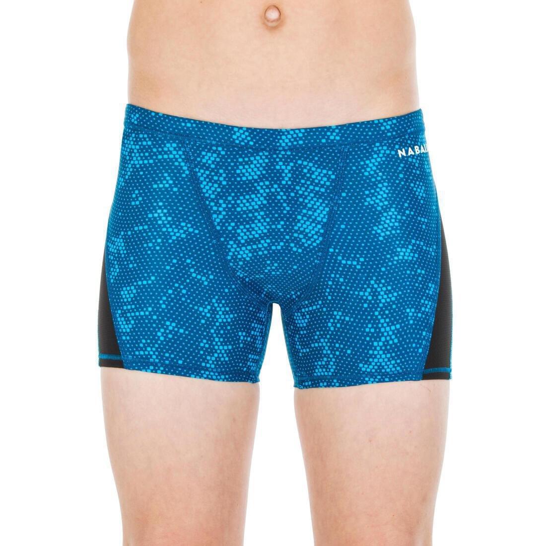 PRUSSIAN BLUE BOY'S STAB SWIMMING SHORTS - ALL STEL BLUE, , large image number 0