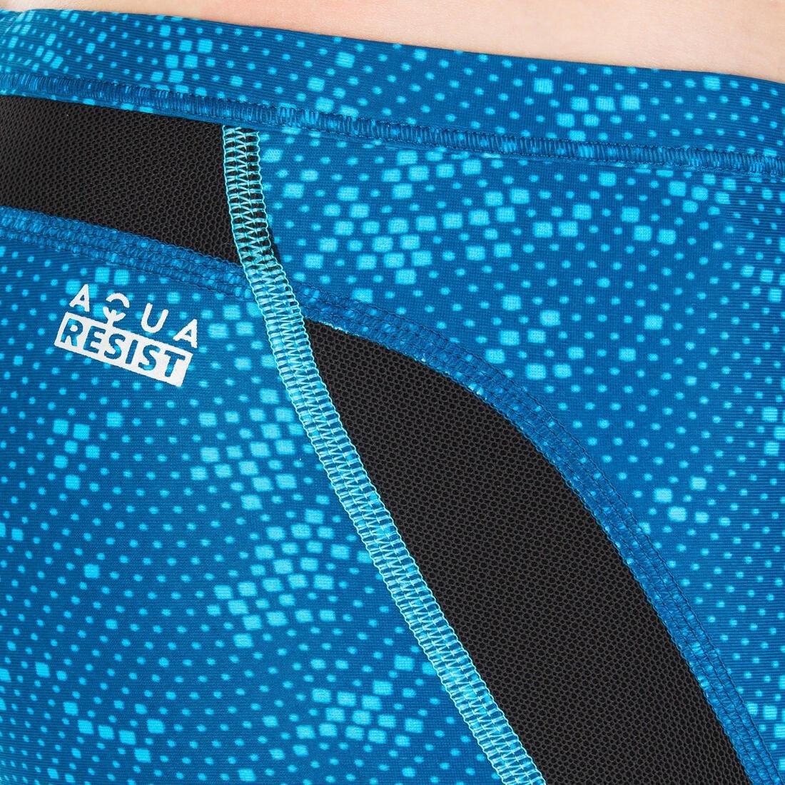PRUSSIAN BLUE BOY'S STAB SWIMMING SHORTS - ALL STEL BLUE, , large image number 4