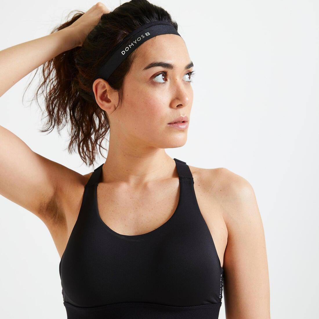 Fitness Cardio Training Hair Scrunchy Tri-Pack, Black, No Color, large image number 6