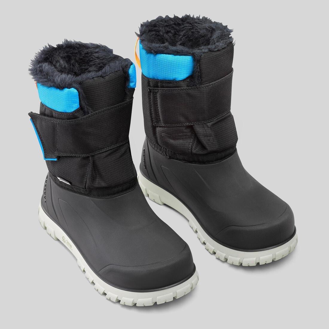 QUECHUA - KIDS' WARM AND WATERPROOF SNOW BOOTS - SH500 X-WARM, Deep cyan