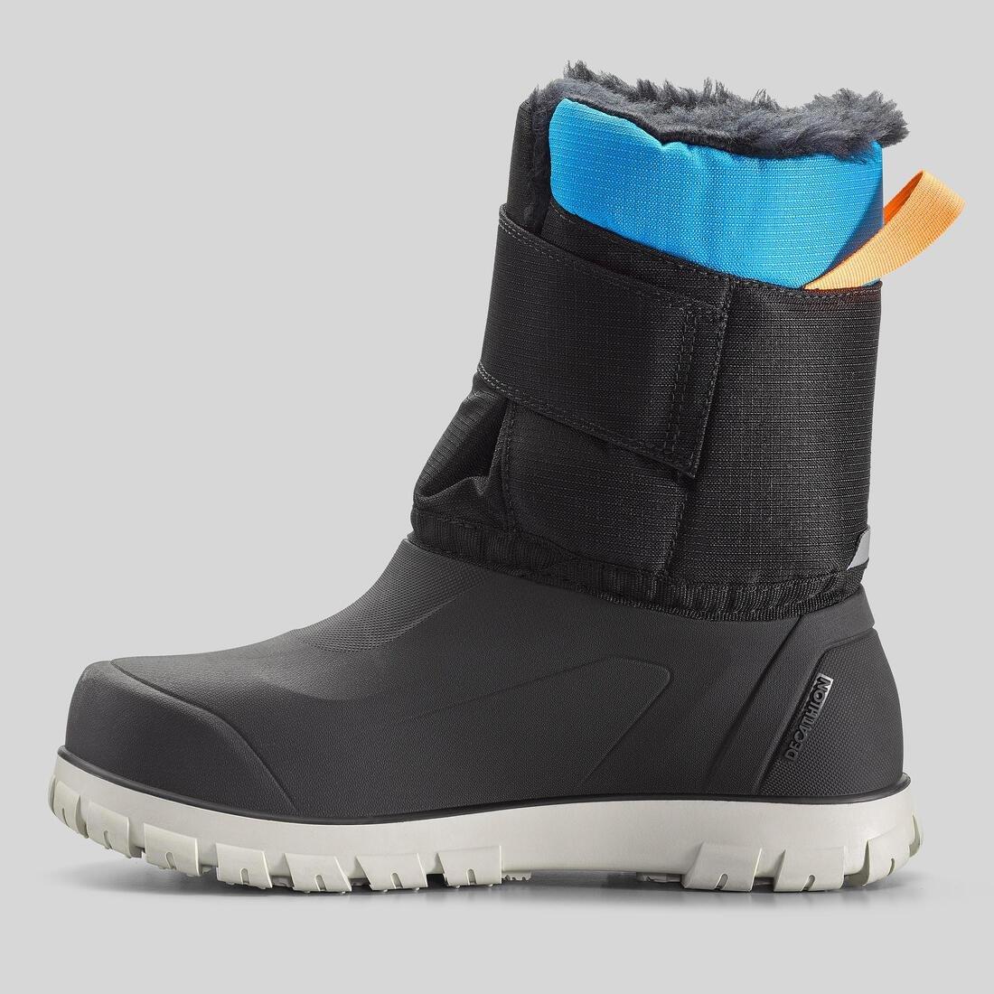 CERULEAN BLUE KIDS' WARM AND WATERPROOF SNOW BOOTS - SH500 X-WARM, , large image number 2