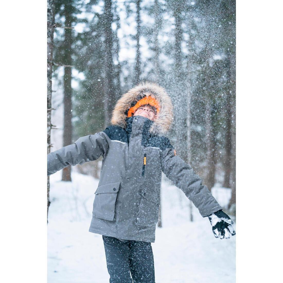 CERULEAN BLUE KIDS' WARM AND WATERPROOF SNOW BOOTS - SH500 X-WARM, , large image number 4
