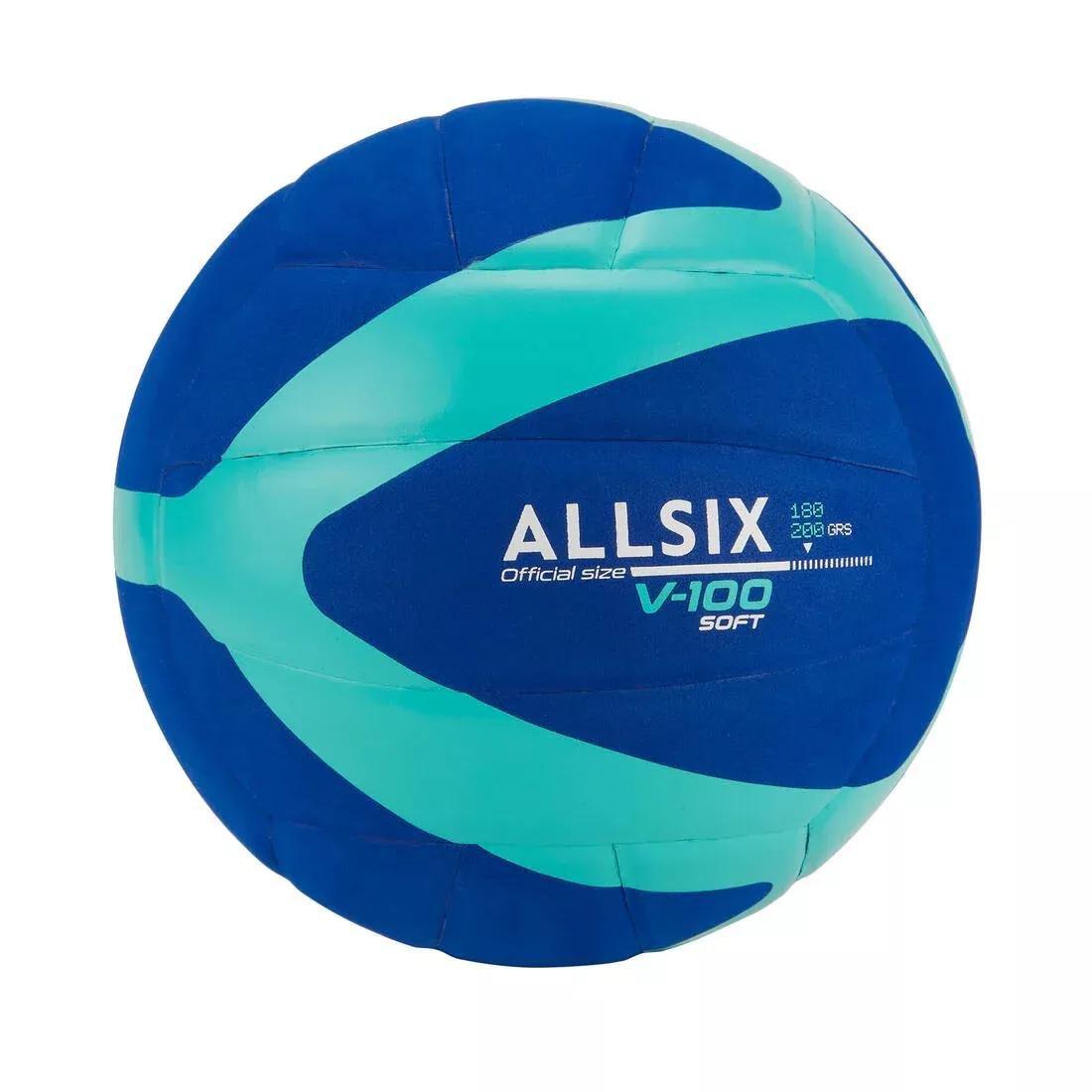 ALLSIX - 180-200 G Volleyball For V100 Soft, Blue