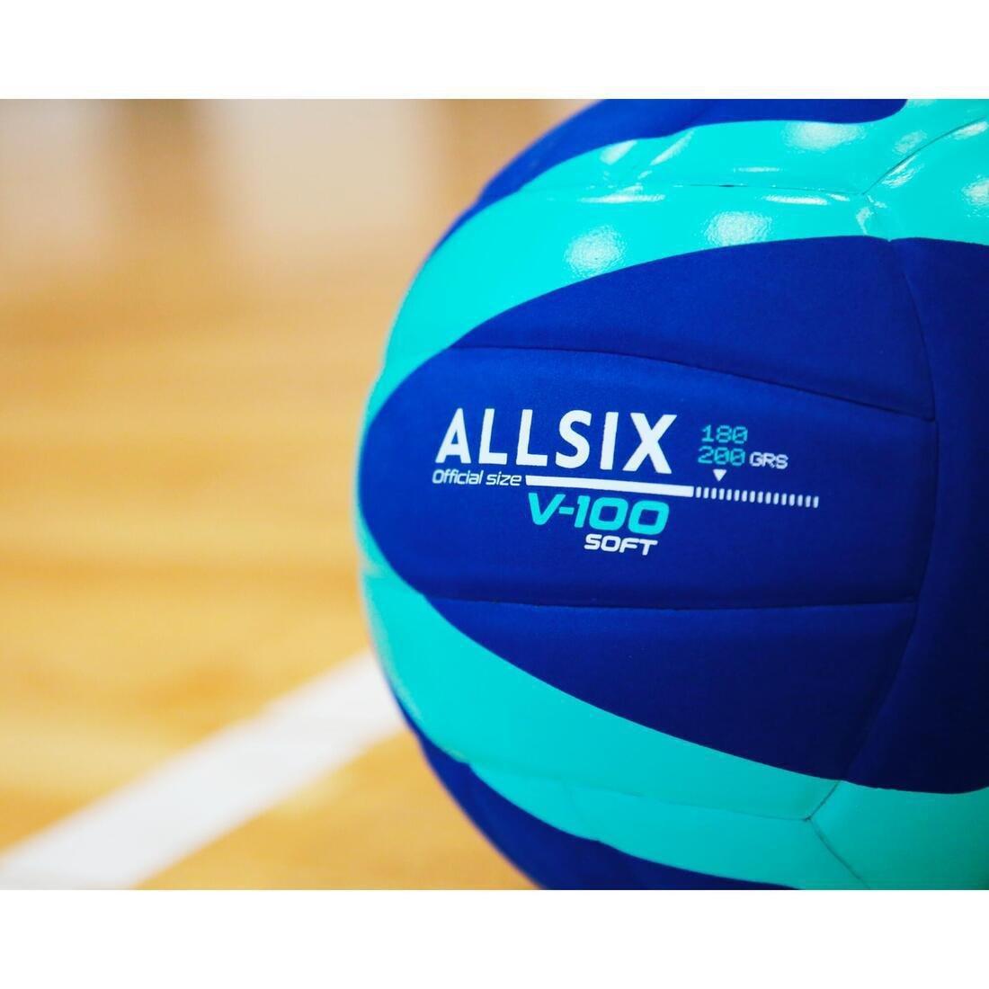 ALLSIX - 180-200 G Volleyball For V100 Soft, Blue