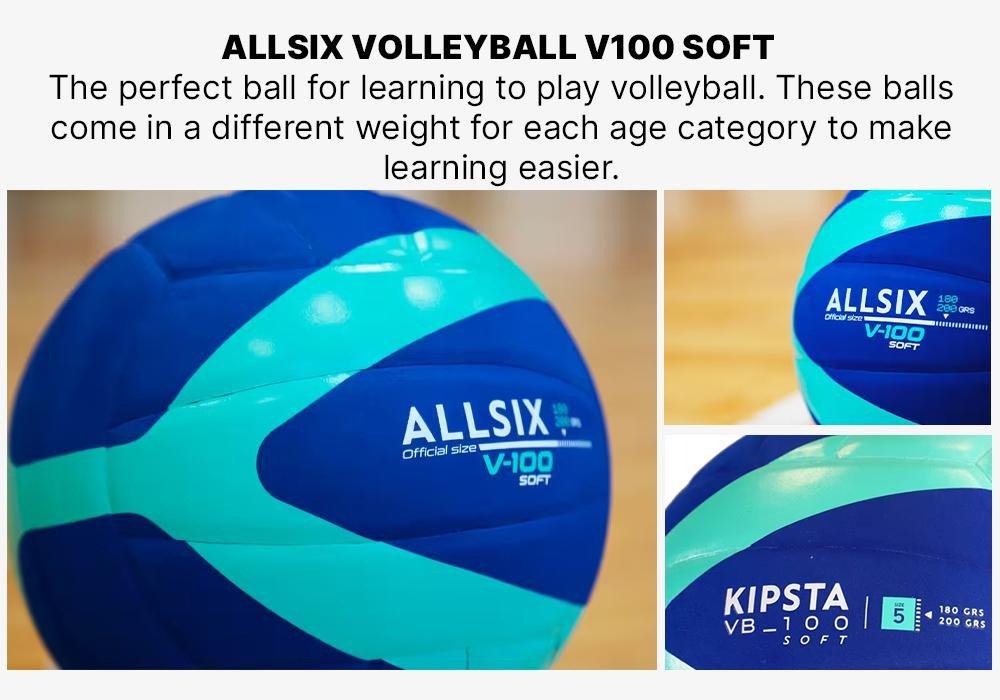 180-200 G Volleyball For V100 Soft, Blue, No Color, large image number 8