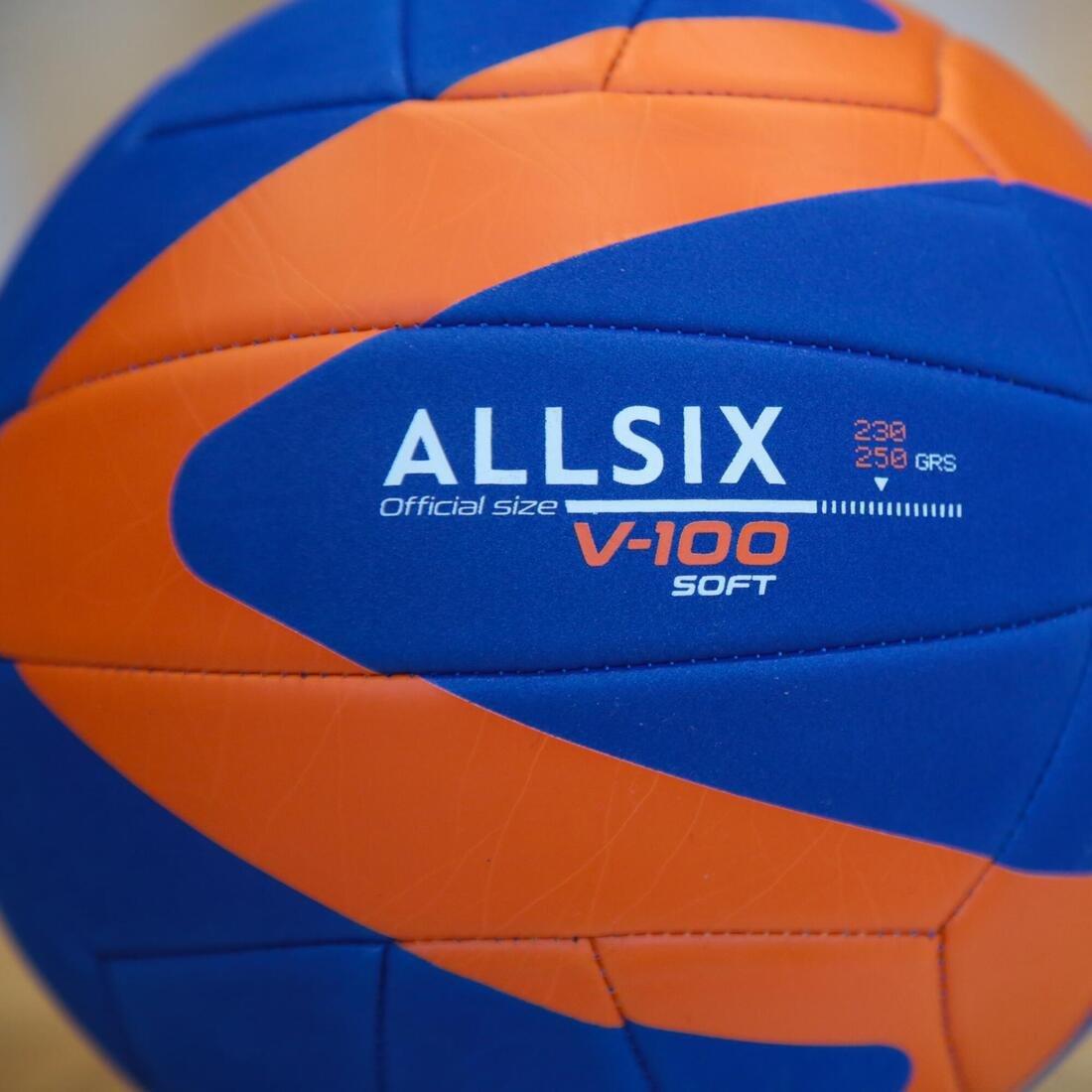 230-250 G Volleyball - For 10- To -14-Year-Olds V100 Soft, Blue, No Color, large image number 3