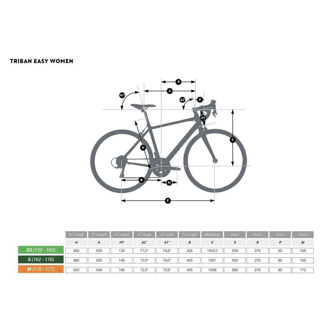 VAN RYSEL - Women's road bike triban rc 120, Snow white