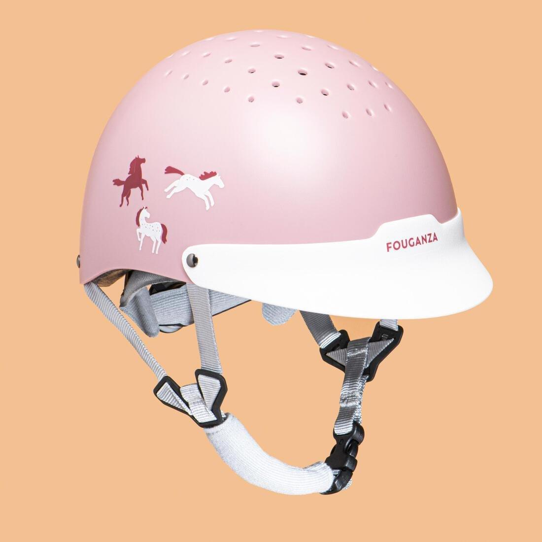 Kids Horse Riding Helmet 100, Blue, No Color, large image number 8