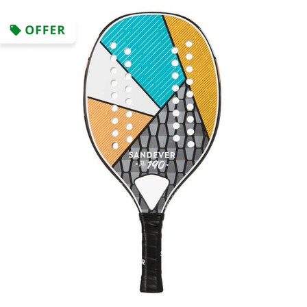 SANDEVER - Beach Tennis Racket Btr 190 Ad, Black