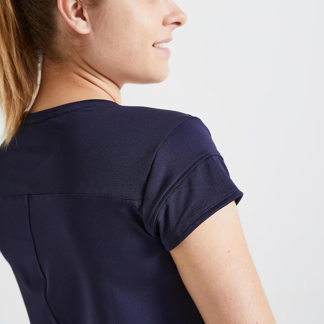 Close-Fitting Fitness T-Shirt - Printed, Blue, No Color, large image number 4