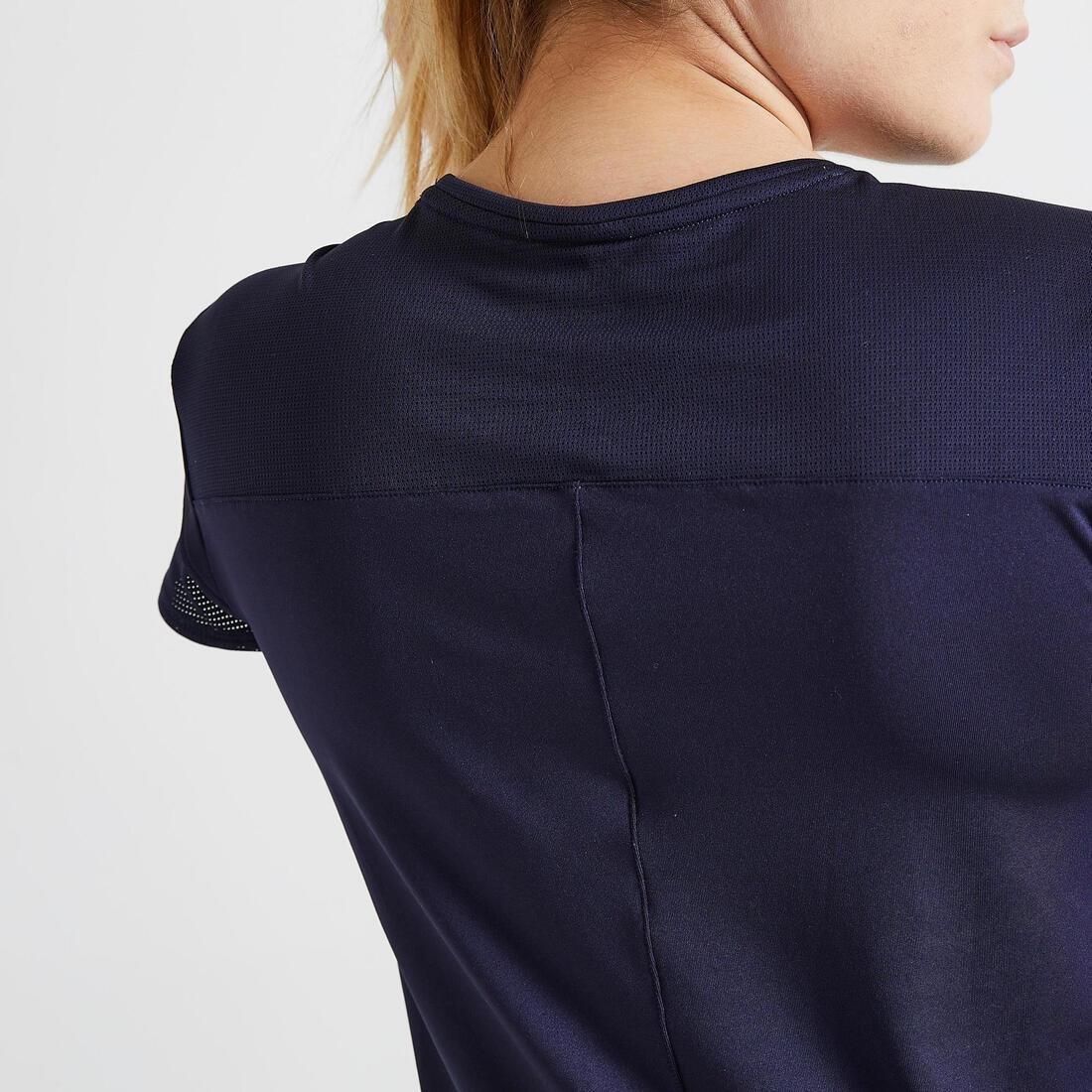 Close-Fitting Fitness T-Shirt - Printed, Blue, No Color, large image number 5