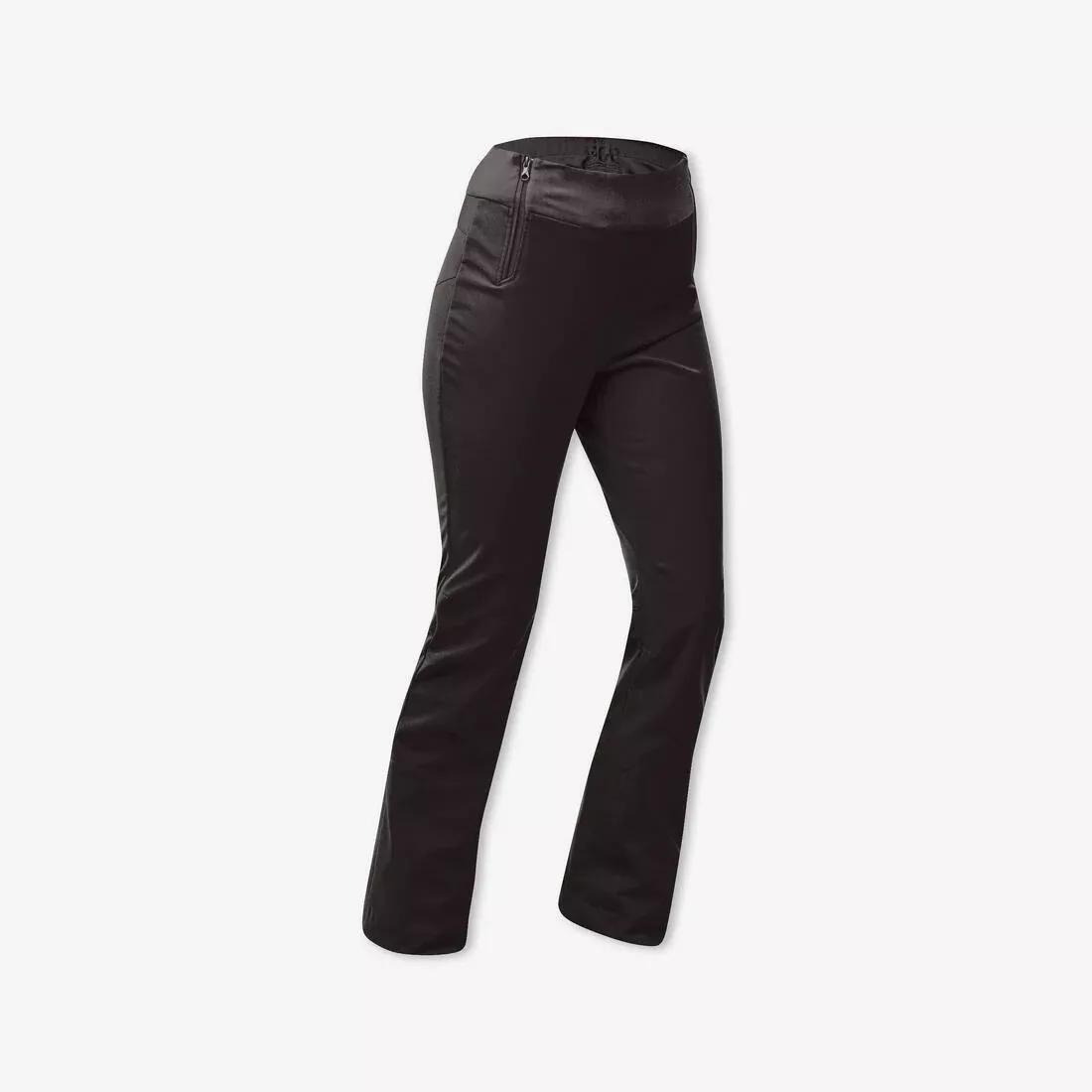 BLACK Women's Warm and Fitted Ski Trousers 500, , large image number 0