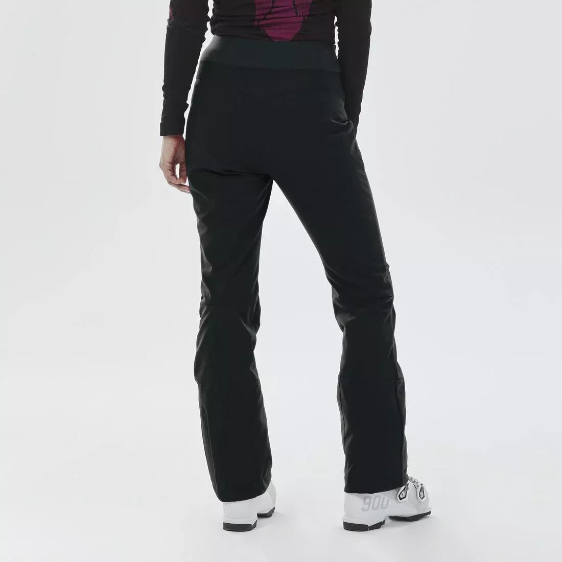 BLACK Women's Warm and Fitted Ski Trousers 500, , large image number 4