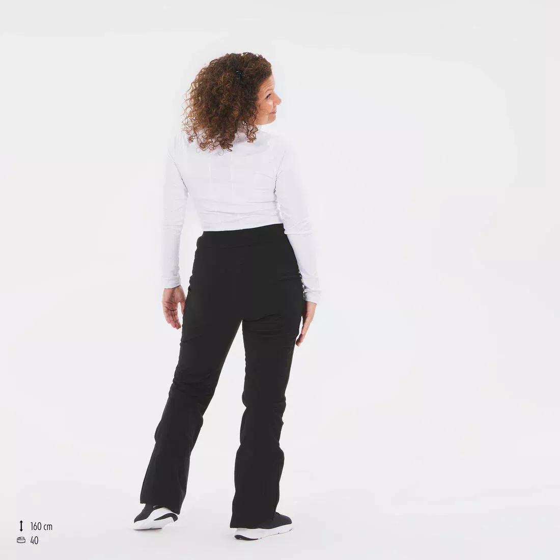 BLACK Women's Warm and Fitted Ski Trousers 500, , large image number 8