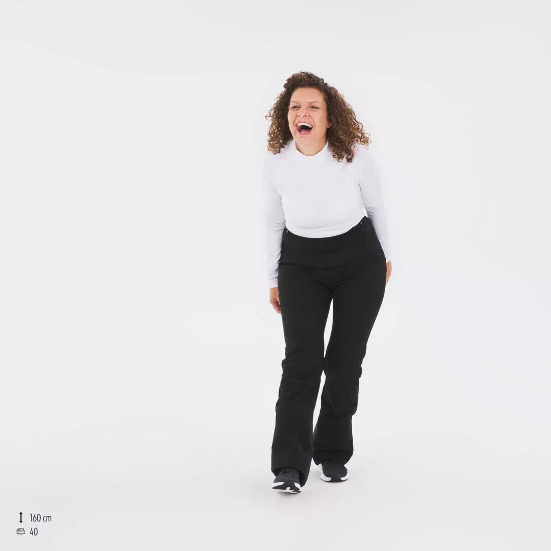 Women Warm and Fitted Ski Trousers - 500, Black, No Color, large image number 12