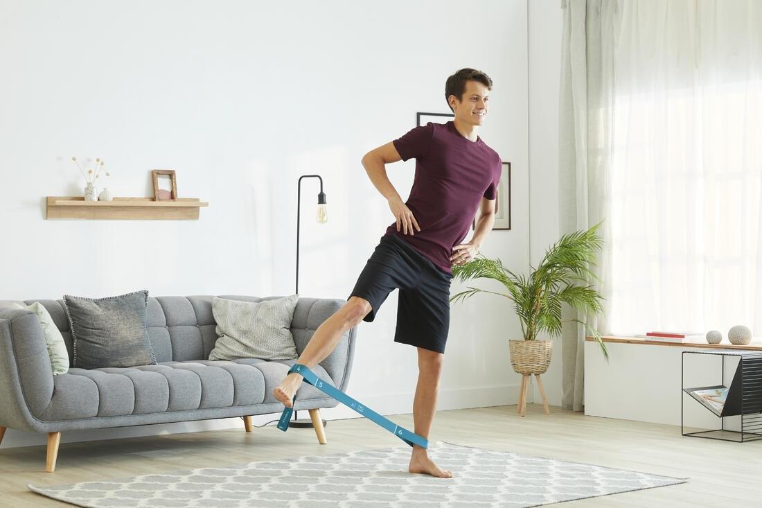 Gym Stretching Light Elastiband, Deep Blue, No Color, large image number 6