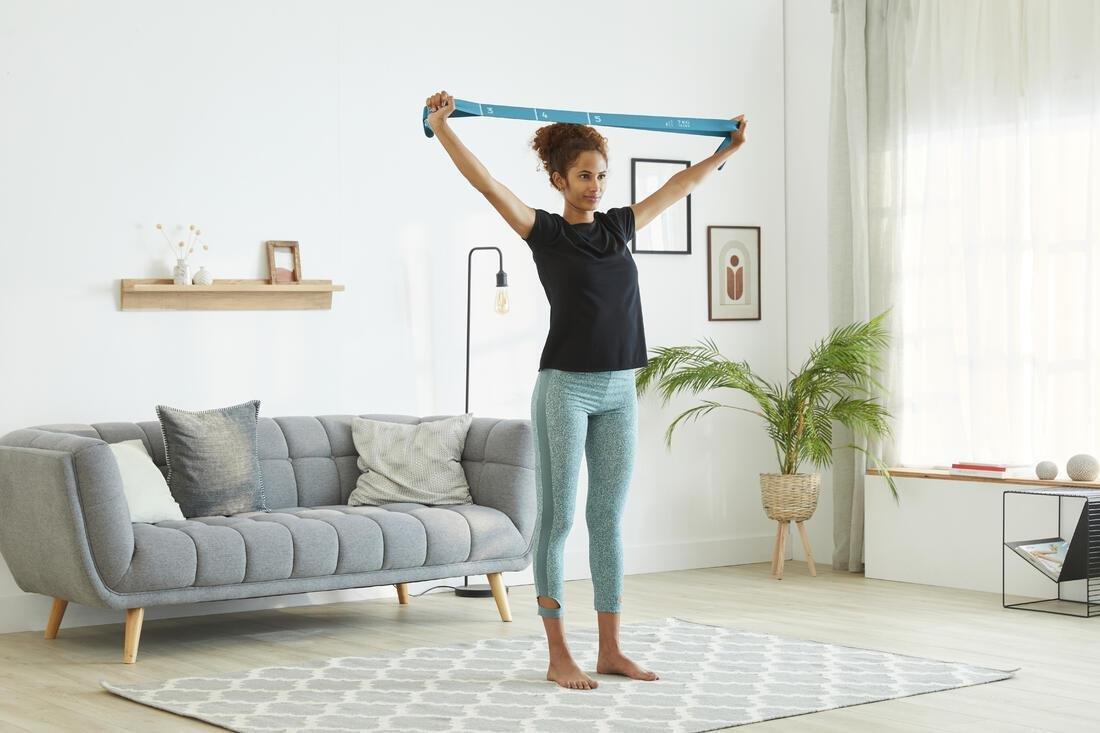 Gym Stretching Light Elastiband, Deep Blue, No Color, large image number 7
