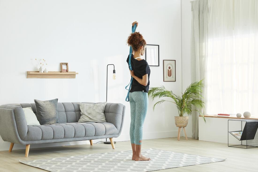 Gym Stretching Light Elastiband, Deep Blue, , large image number 8