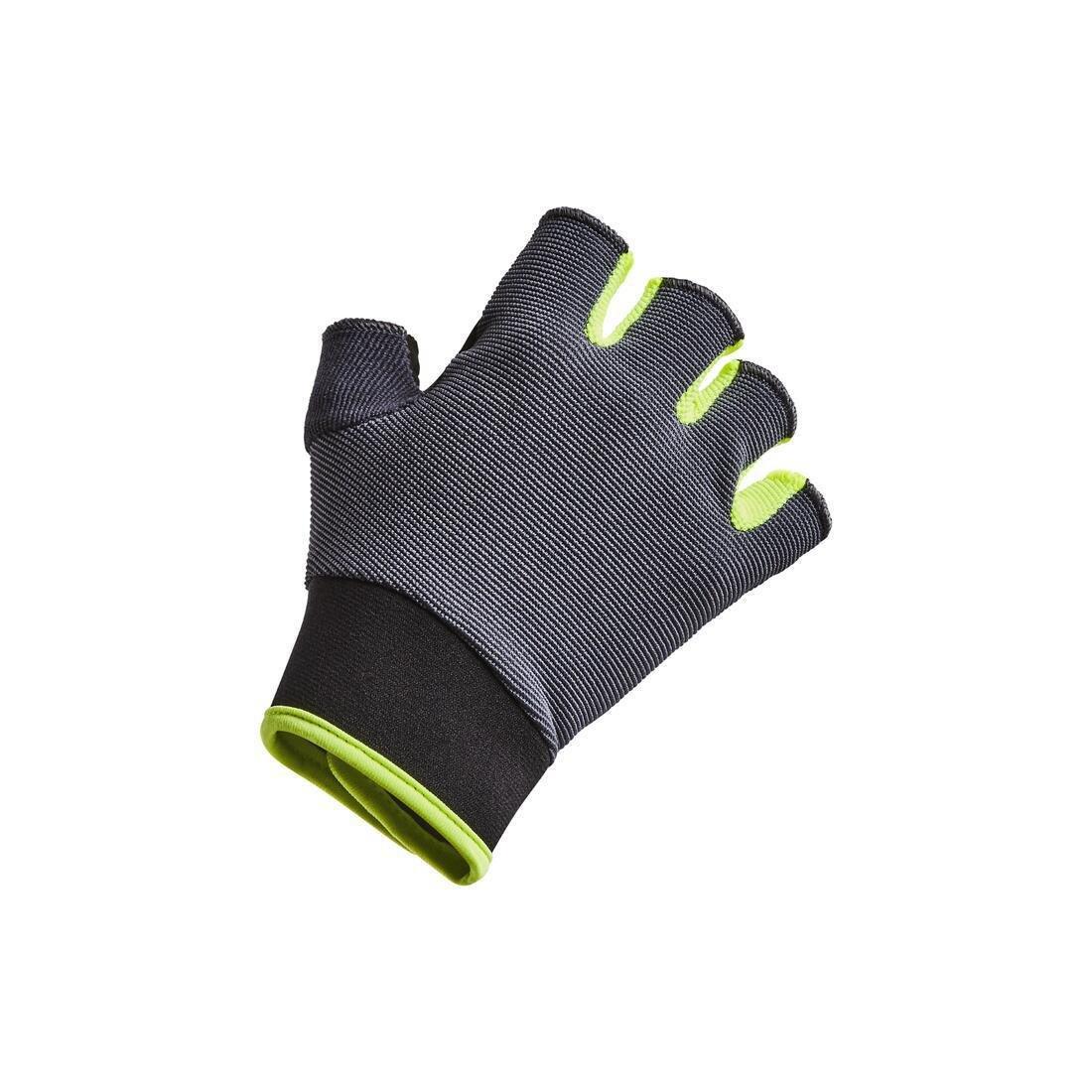 BTWIN - Kids' Cycling Gloves 500, Fluo lime yellow