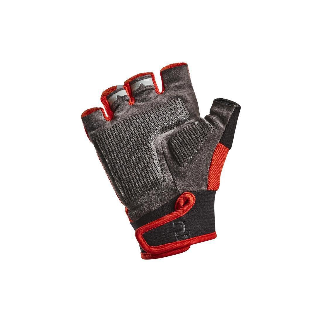 BRIGHT RED Kids' Cycling Gloves 500, Ages 8-12 Years, , large image number 10