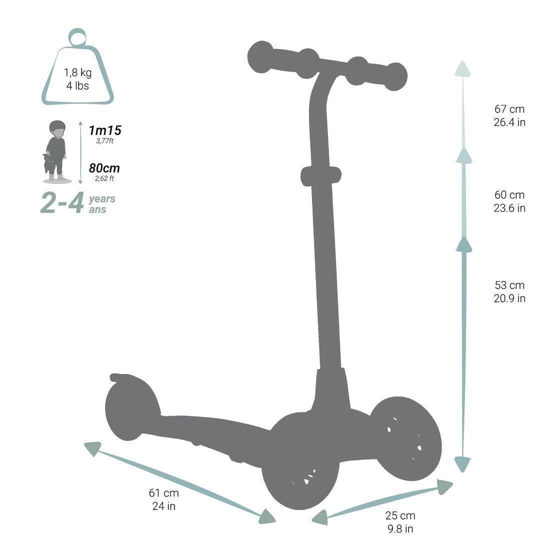 OXELO - B1 Kids' Scooter Frame, Black