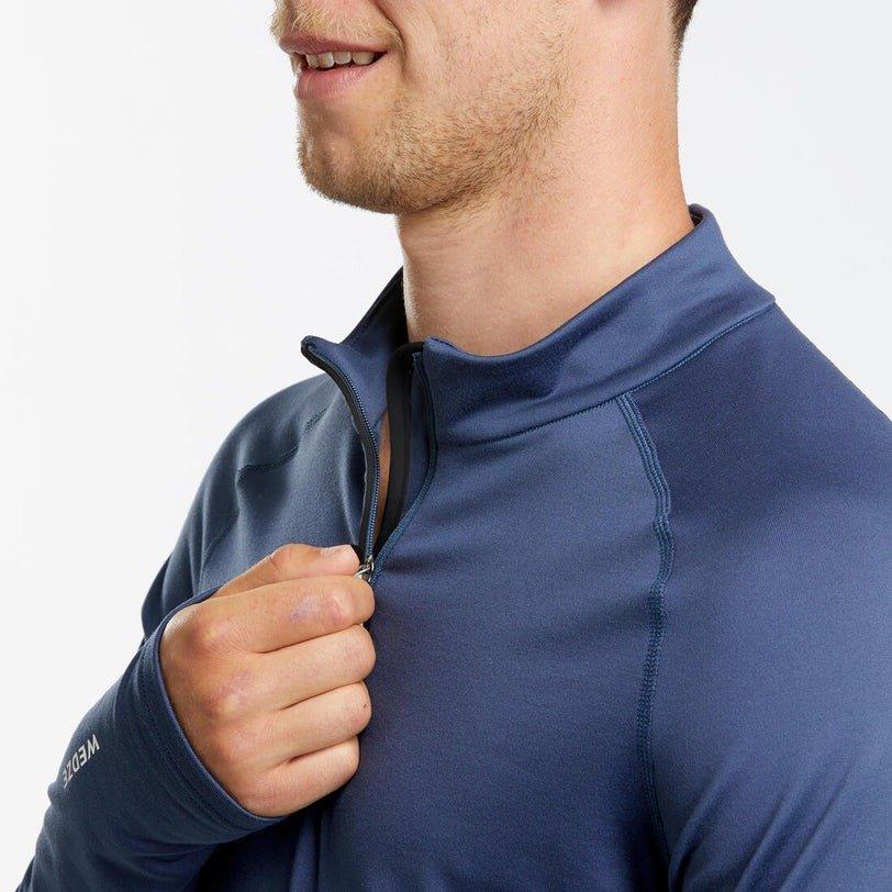 CARBON GREY Men's skiing thermal base layer top BL 500 1/2 zip, No Color, large image number 4