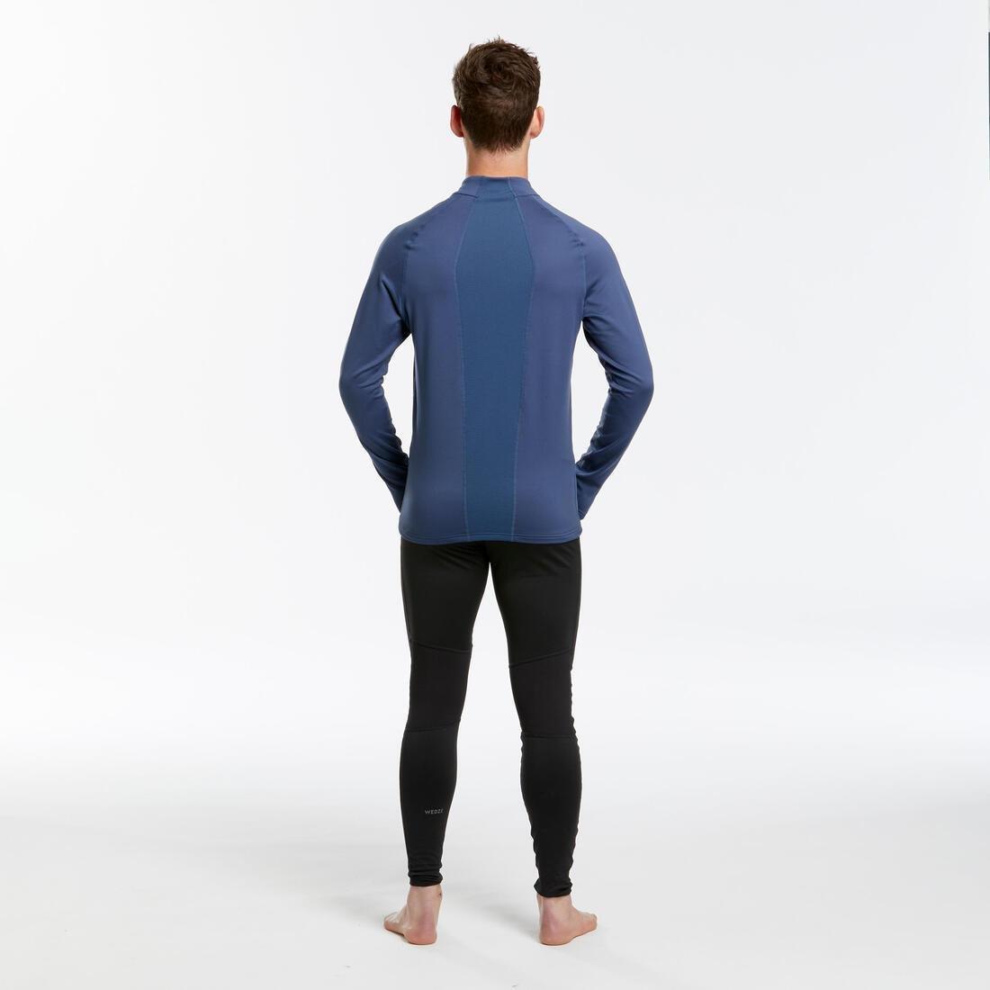 CARBON GREY Men's skiing thermal base layer top BL 500 1/2 zip, No Color, large image number 12