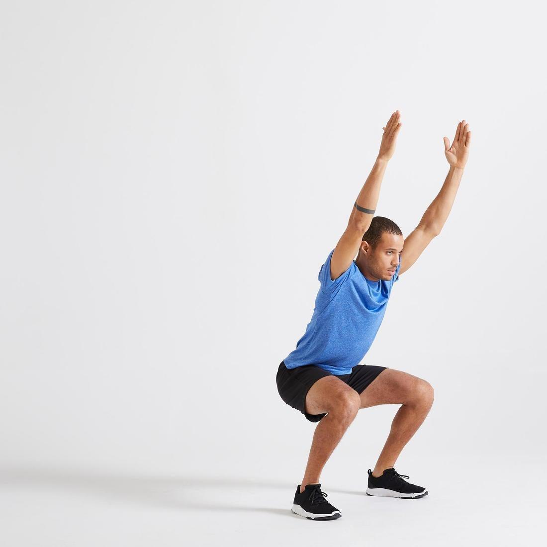 Technical Fitness T-Shirt 100 - Mottled, Bright Indigo, No Color, medium