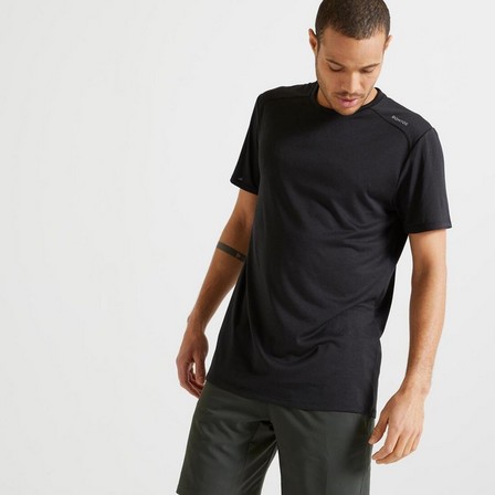 DOMYOS - Technical Fitness T-Shirt 100 - Mottled, Black