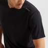 DOMYOS - Technical Fitness T-Shirt 100 - Mottled, Black
