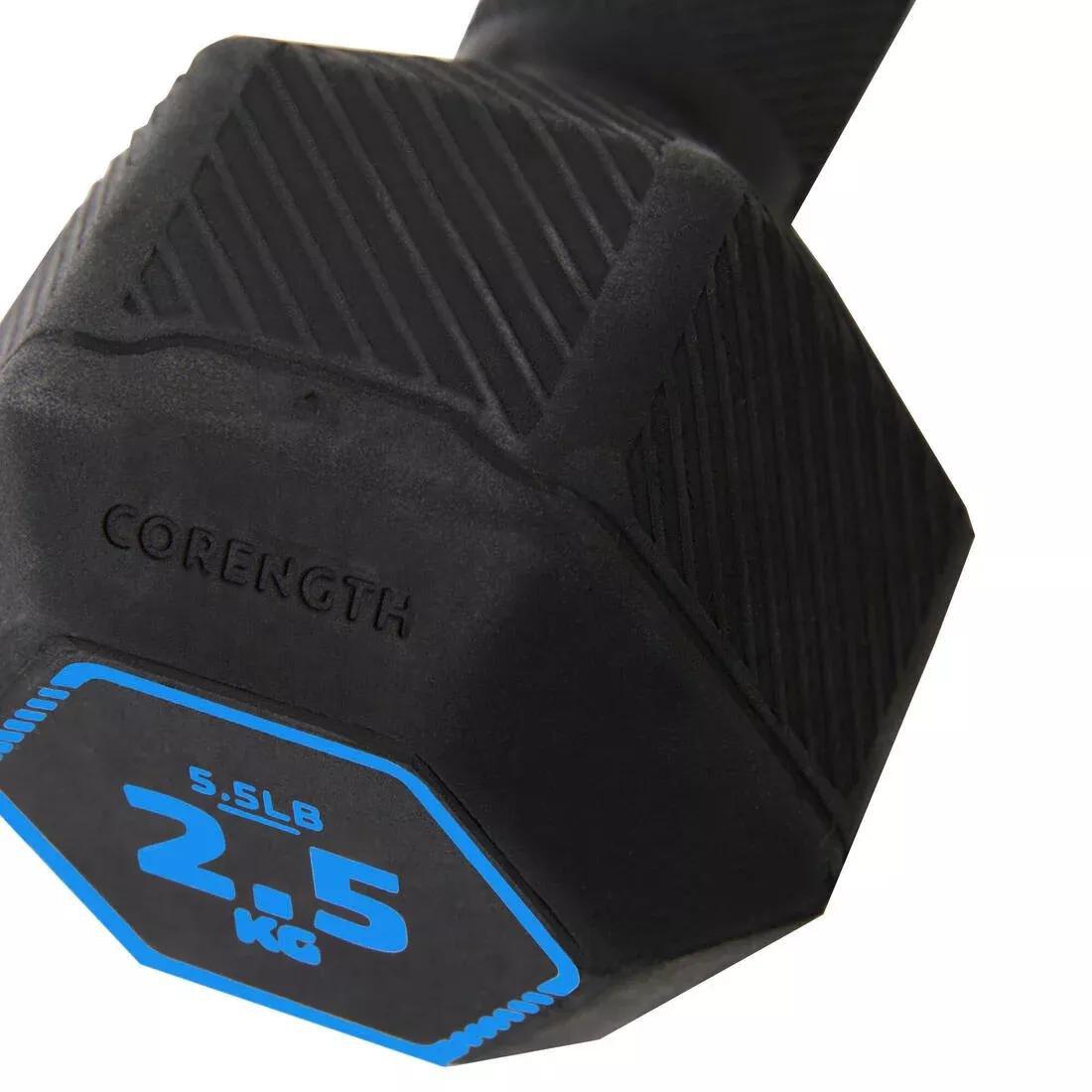 2.5 Kg Cross Training And Weight Training Hexagonal Dumbbell, Black, No Color, large image number 2