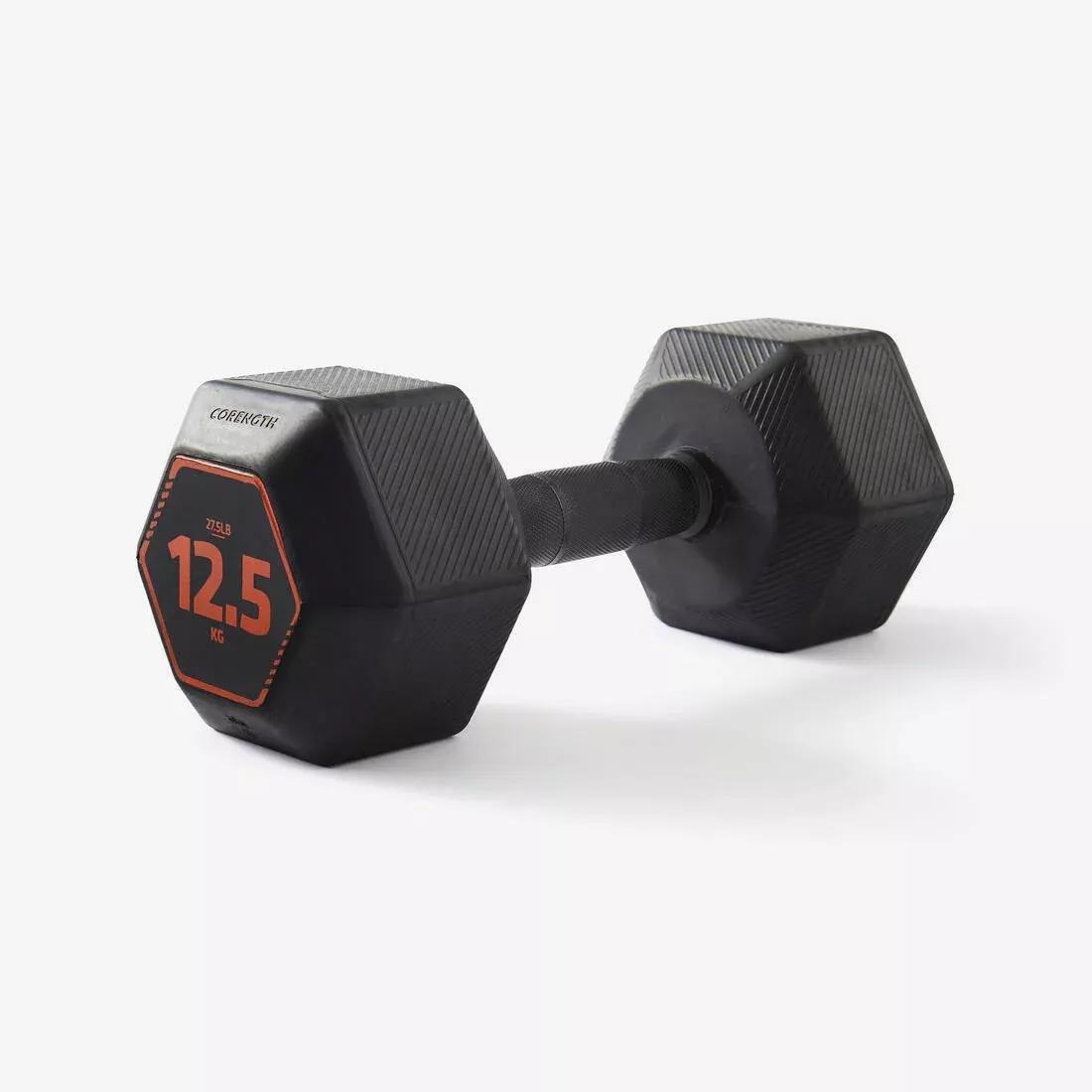 Cross Training And Weight Training Hex Dumbbells - 12.5 Kg, Black, No Color, medium